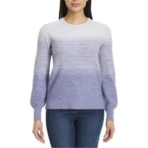 Gloria Vanderbilt Women’s Ombre Crewneck Long Sleeve Sweater Purple XXL NWT
